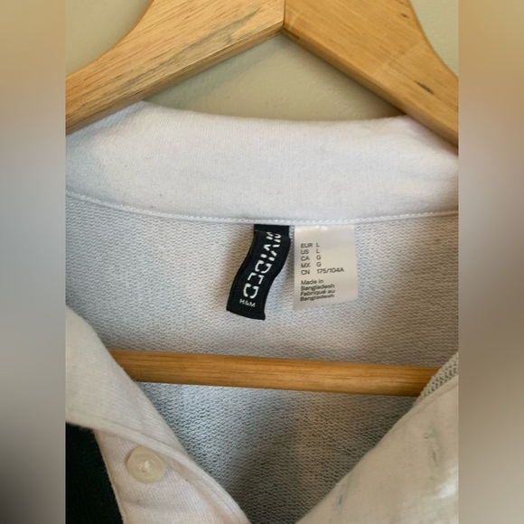 H&M divided cropped womens long sleeve polo shirt - Picture 3 of 5